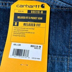 Carhartt NWT Men’s Relaxed Fit Jean
